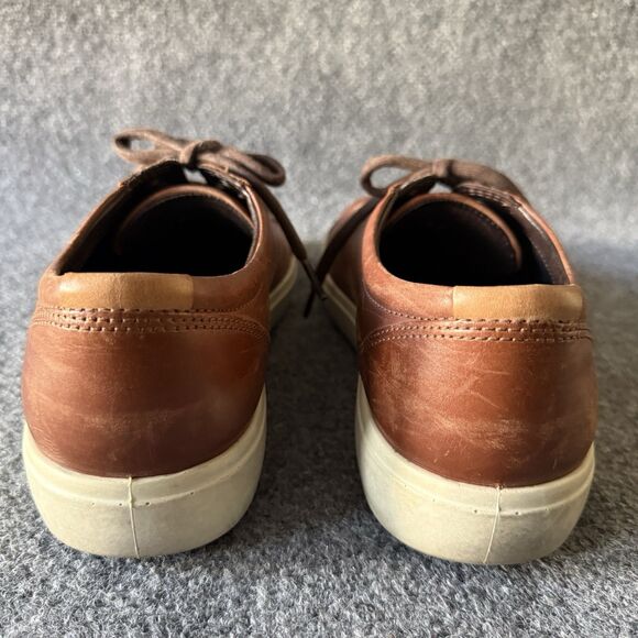 ECCO Leather Soft 7 City Sneakers Men\'s Sz 47 US 13 Brown Lace Up Extra Width main image 13